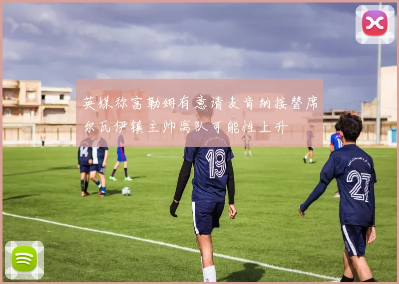 英媒称富勒姆有意请麦肯纳接替席尔瓦伊镇主帅离队可能性上升